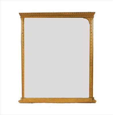 Lot 443 - A Victorian overmantel mirror