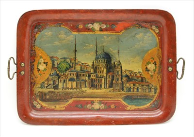 Lot 221 - A Toleware tray