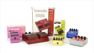 Lot 580 - A group of five guitar effects pedals