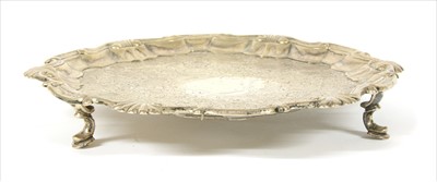 Lot 133 - A Georgian silver salver