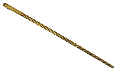 Lot 173 - A carved marine ivory walking stick