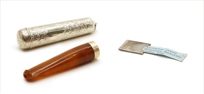 Lot 88 - A late Victorian silver cheroot holder case