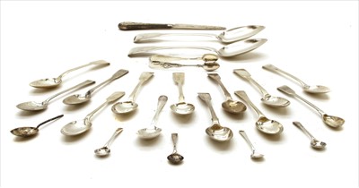 Lot 92 - A pair of George III silver table spoons
