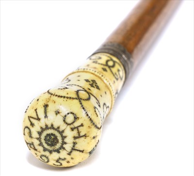 Lot 167 - A piqué walking stick