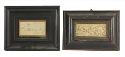 Lot 152 - Two carved ivory plaques