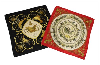 Lot 1118 - Two vintage Hermès scarves