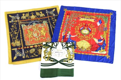 Lot 1124 - Three Hermès scarves