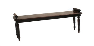 Lot 368 - A Victorian mahogany hall bench