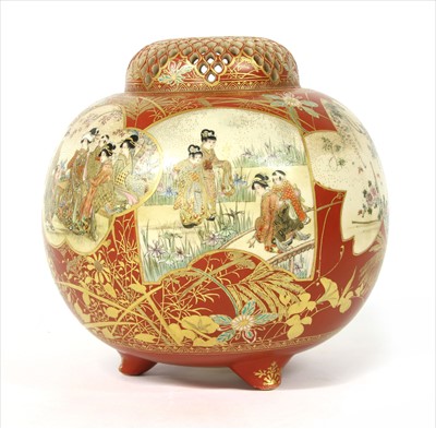 Lot 187 - A Japanese satsuma koro