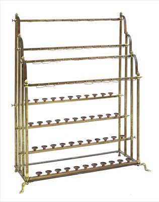 Lot 196 - A brass stick stand