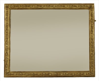 Lot 699 - An overmantel mirror