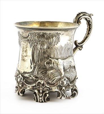 Lot 77 - An early Victorian silver christening mug