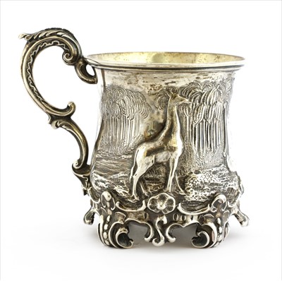 Lot 77 - An early Victorian silver christening mug