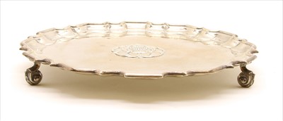 Lot 128 - A silver salver