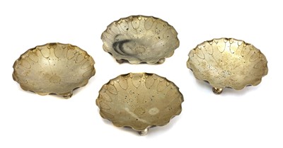 Lot 186 - A set of four Chinese white metal dishes
