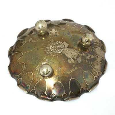 Lot 186 - A set of four Chinese white metal dishes