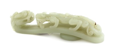 Lot 187 - A Chinese jade belt hook