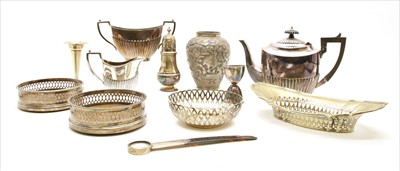 Lot 122 - A pair of silver pierced coasters