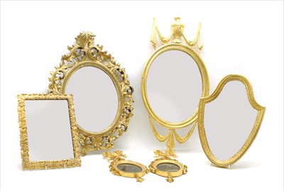 Lot 212 - A pair of giltwood wall mirrors