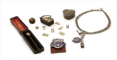 Lot 61 - A silver watch chain