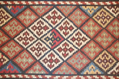 Lot 640 - A Persian Varamin kilim runner