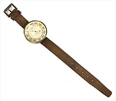 Lot 217 - A walking stick and altimeter