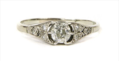 Lot 8 - A white gold diamond ring