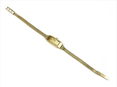 Lot 35 - A ladies' 9ct gold Avia mechanical bracelet watch