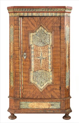 Lot 828 - An Austrian painted pine armoire