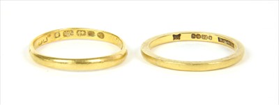 Lot 15 - Two 22ct gold wedding rings