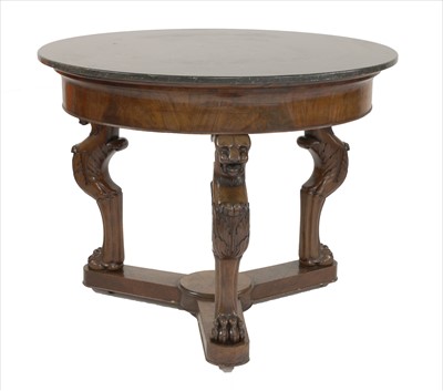 Lot 673 - A French Empire mahogany guéridon