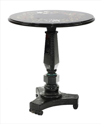 Lot 940 - A French black marble pedestal table