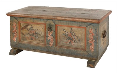 Lot 827 - An Austrian painted pine chest