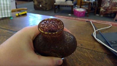 Lot 21 - A rare Gallé glass Persian-style vase