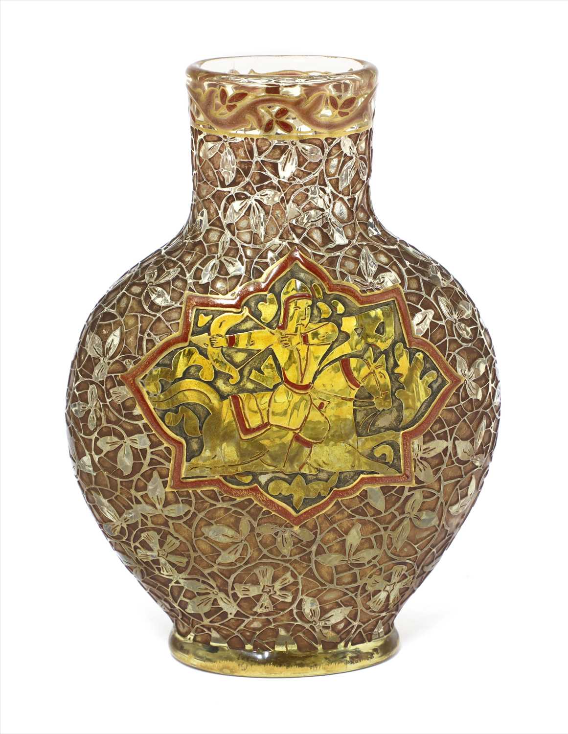 Lot 21 - A rare Gallé glass Persian-style vase