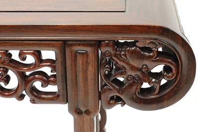 Lot 111 - A Chinese rosewood altar table