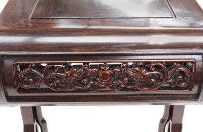 Lot 111 - A Chinese rosewood altar table