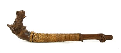 Lot 10 - A club form wood pipe