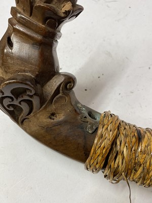 Lot 10 - A club form wood pipe