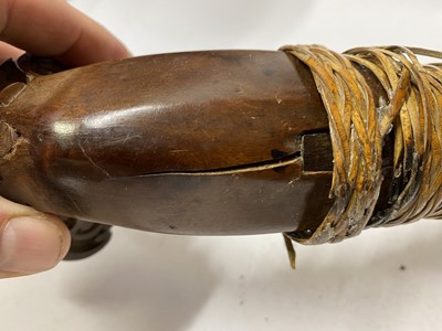 Lot 10 - A club form wood pipe