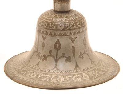 Lot 16 - Two Persian silver and enamelled narghile water pipes