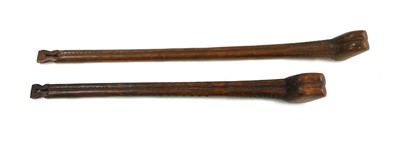 Lot 5 - Two rare softwood double pipe cases
