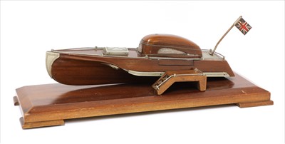 Lot 330 - A mahogany cigarette dispenser