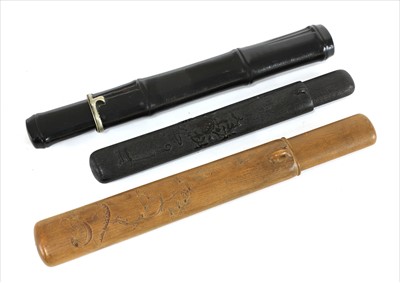 Lot 38 - Two Japanese kiseruzutsu with kiseru