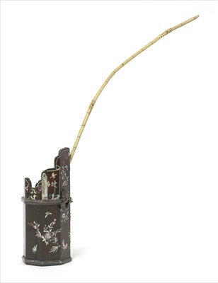 Lot 53 - A Chinese wood water pipe