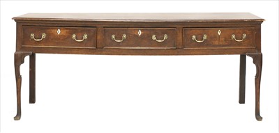 Lot 961 - An oak dresser base