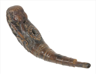 Lot 137 - An unusual Chinese carved bamboo pipe bowl