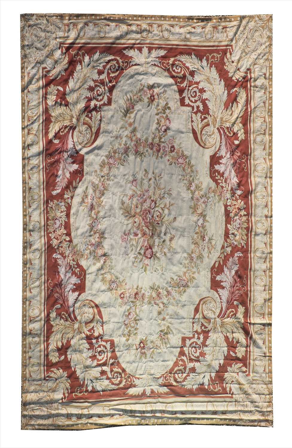 Lot 675 - A large Aubusson needlepoint carpet