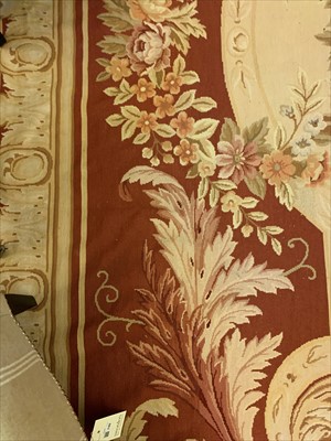 Lot 675 - A large Aubusson needlepoint carpet