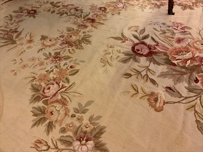 Lot 675 - A large Aubusson needlepoint carpet